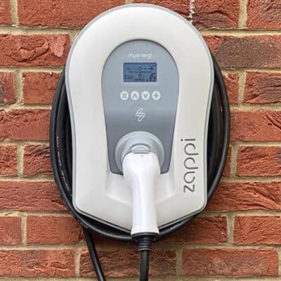 Electric Car Charger On Wall