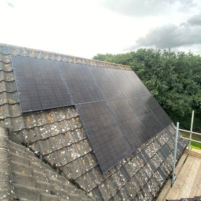 All black Solar PV panels installed