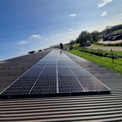 Brilliant commercial Solar PV install on a sheet metal roof